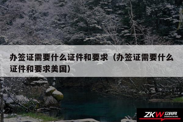 办签证需要什么证件和要求以及办签证需要什么证件和要求美国