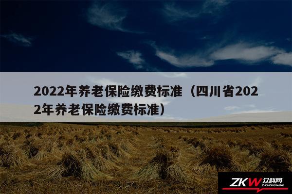 2024年养老保险缴费标准以及四川省2024年养老保险缴费标准