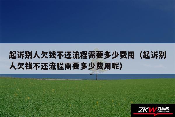 起诉别人欠钱不还流程需要多少费用以及起诉别人欠钱不还流程需要多少费用呢