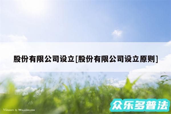 股份有限公司设立及股份有限公司设立原则