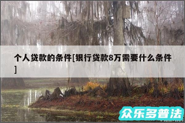 个人贷款的条件及银行贷款8万需要什么条件