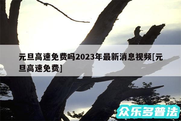 元旦高速免费吗2024年最新消息视频及元旦高速免费