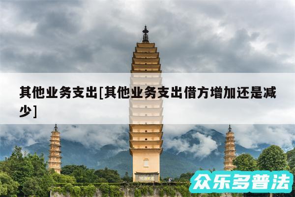 其他业务支出及其他业务支出借方增加还是减少