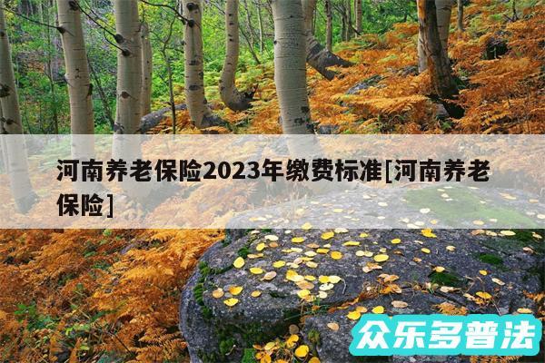 河南养老保险2024年缴费标准及河南养老保险