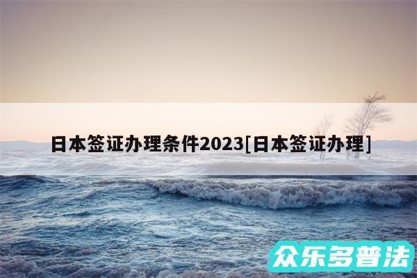 日本签证办理条件2024及日本签证办理