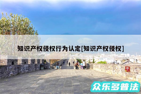知识产权侵权行为认定及知识产权侵权