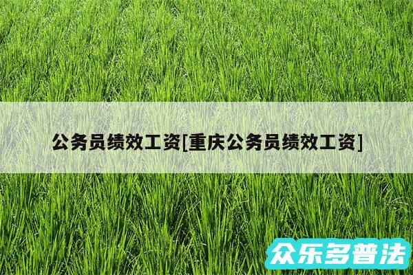 公务员绩效工资及重庆公务员绩效工资