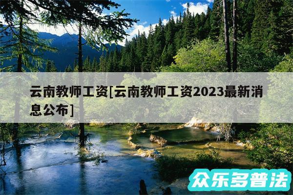 云南教师工资及云南教师工资2024最新消息公布