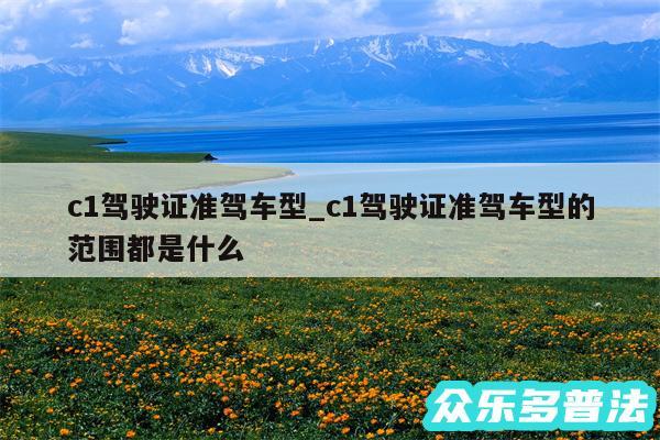 c1驾驶证准驾车型_c1驾驶证准驾车型的范围都是什么