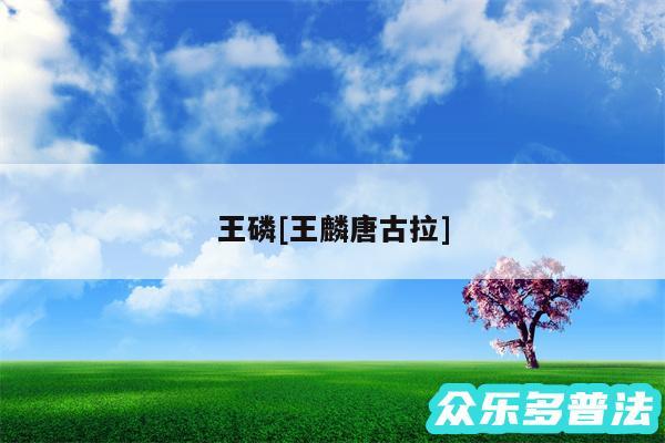 王磷及王麟唐古拉