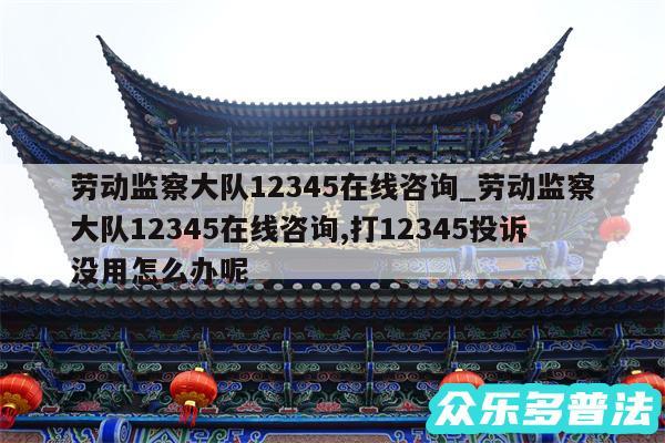 劳动监察大队12345在线咨询_劳动监察大队12345在线咨询,打12345投诉没用怎么办呢