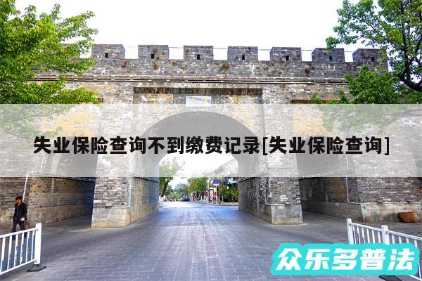 失业保险查询不到缴费记录及失业保险查询