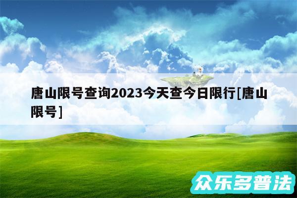 唐山限号查询2024今天查今日限行及唐山限号