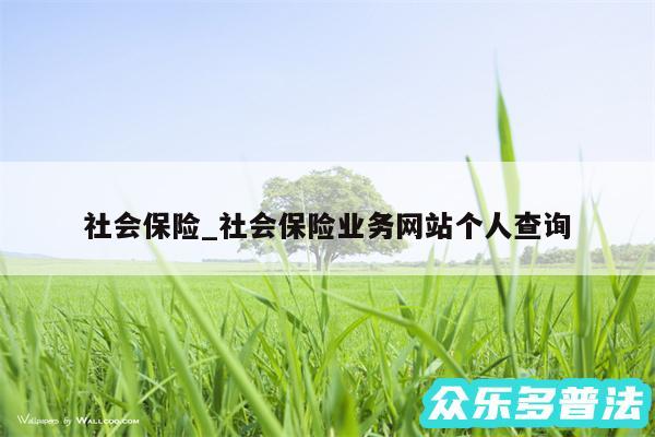 社会保险_社会保险业务网站个人查询