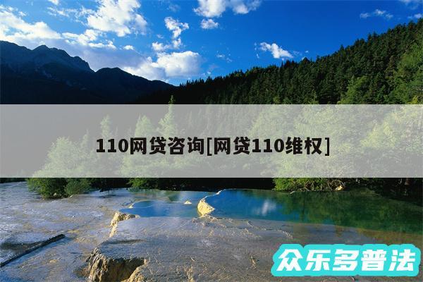 110网贷咨询及网贷110维权