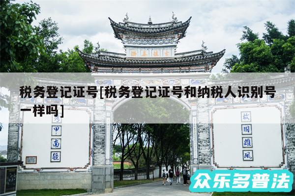 税务登记证号及税务登记证号和纳税人识别号一样吗