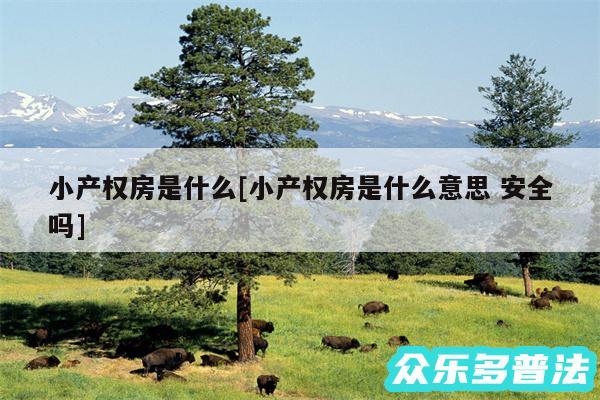 小产权房是什么及小产权房是什么意思 安全吗