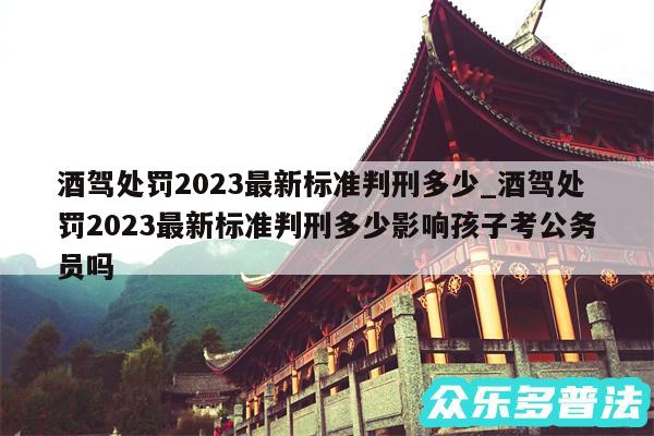 酒驾处罚2024最新标准判刑多少_酒驾处罚2024最新标准判刑多少影响孩子考公务员吗