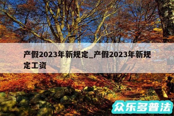 产假2024年新规定_产假2024年新规定工资