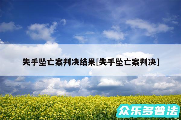 失手坠亡案判决结果及失手坠亡案判决