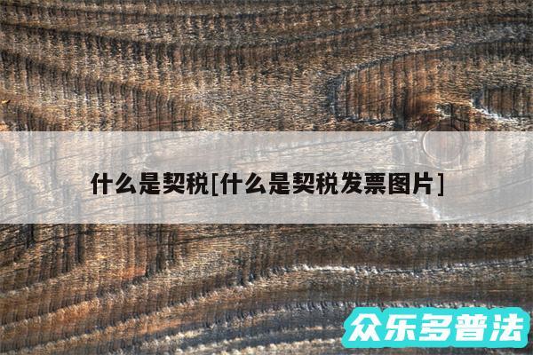什么是契税及什么是契税发票图片