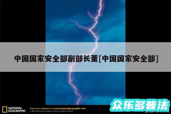 中国国家安全部副部长董及中国国家安全部