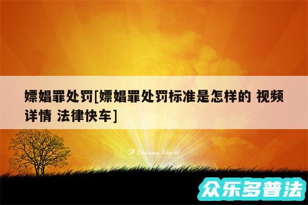 嫖娼罪处罚及嫖娼罪处罚标准是怎样的 视频详情 法律快车