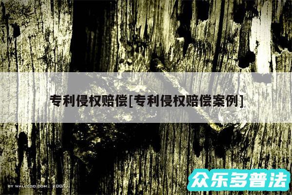 专利侵权赔偿及专利侵权赔偿案例