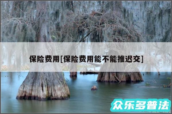 保险费用及保险费用能不能推迟交