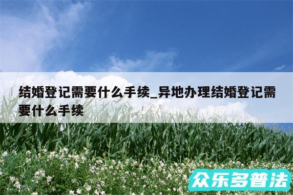 结婚登记需要什么手续_异地办理结婚登记需要什么手续