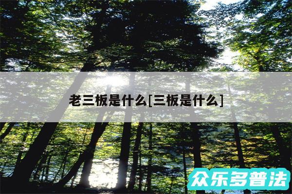 老三板是什么及三板是什么