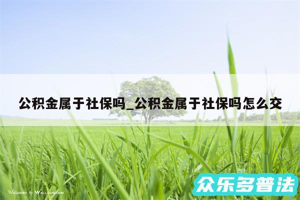 公积金属于社保吗_公积金属于社保吗怎么交