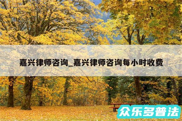 嘉兴律师咨询_嘉兴律师咨询每小时收费