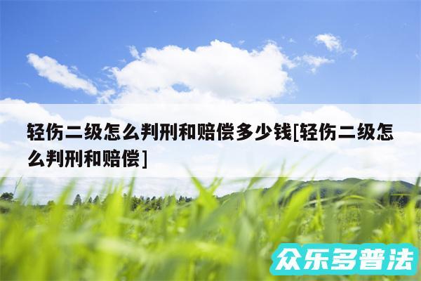 轻伤二级怎么判刑和赔偿多少钱及轻伤二级怎么判刑和赔偿