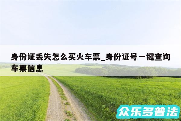 身份证丢失怎么买火车票_身份证号一键查询车票信息