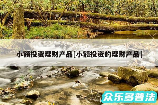 小额投资理财产品及小额投资的理财产品