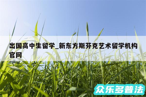 出国高中生留学_新东方斯芬克艺术留学机构官网