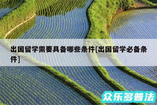 出国留学需要具备哪些条件及出国留学必备条件