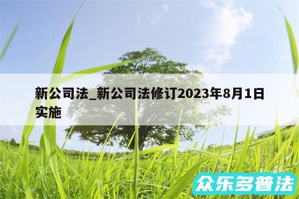 新公司法_新公司法修订2024年8月1日实施