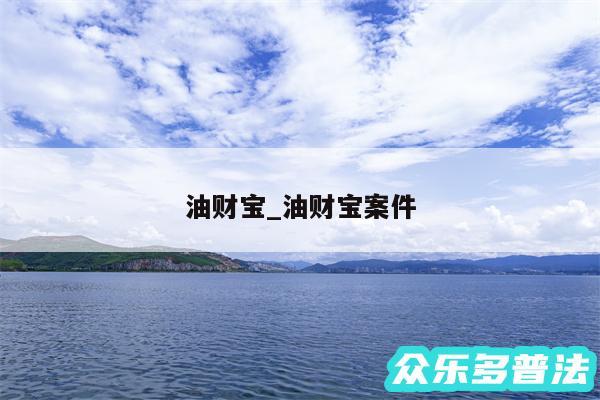 油财宝_油财宝案件