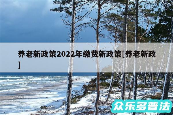 养老新政策2024年缴费新政策及养老新政