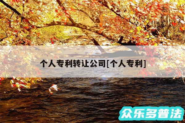 个人专利转让公司及个人专利