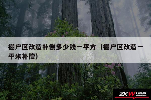 棚户区改造补偿多少钱一平方以及棚户区改造一平米补偿