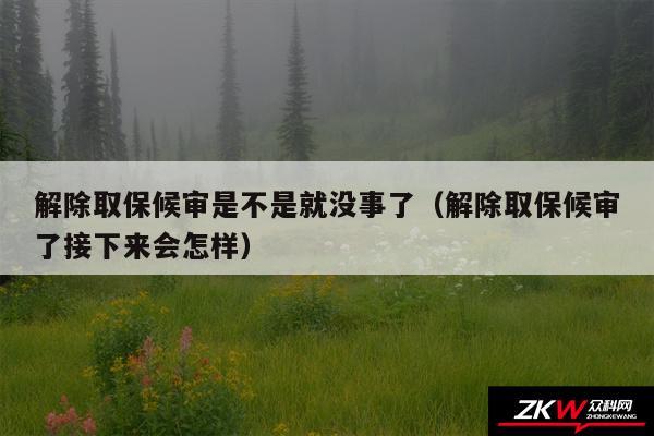解除取保候审是不是就没事了以及解除取保候审了接下来会怎样