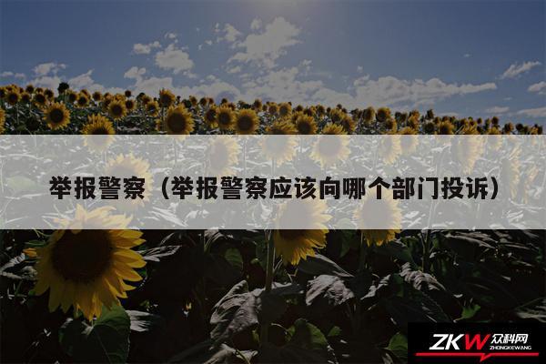 举报警察以及举报警察应该向哪个部门投诉