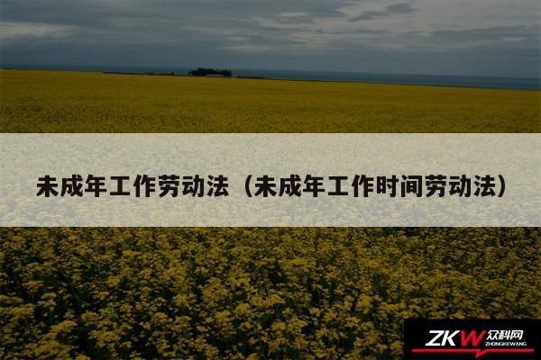 未成年工作劳动法以及未成年工作时间劳动法