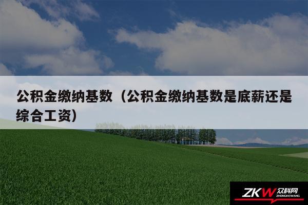 公积金缴纳基数以及公积金缴纳基数是底薪还是综合工资