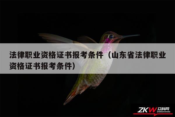 法律职业资格证书报考条件以及山东省法律职业资格证书报考条件