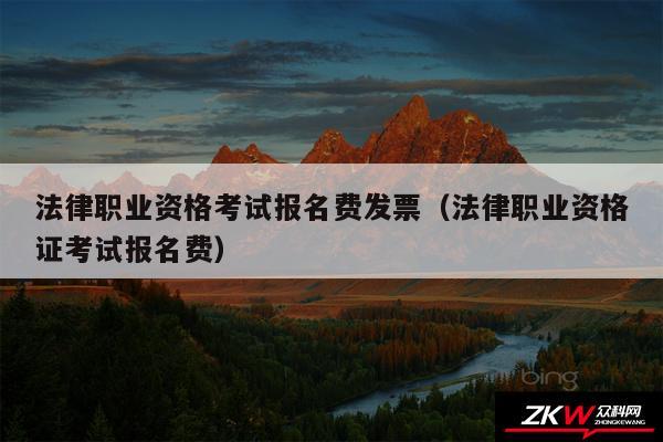 法律职业资格考试报名费发票以及法律职业资格证考试报名费