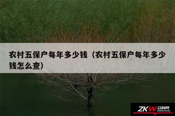 农村五保户每年多少钱以及农村五保户每年多少钱怎么查